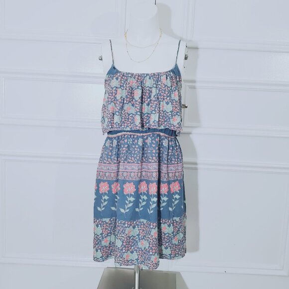 Bohemian Waterfall Floral Paisley Dress- S - Picture 3 of 13